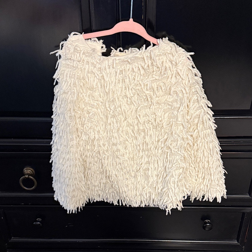 Cozy Cream Shaggy Kids Top